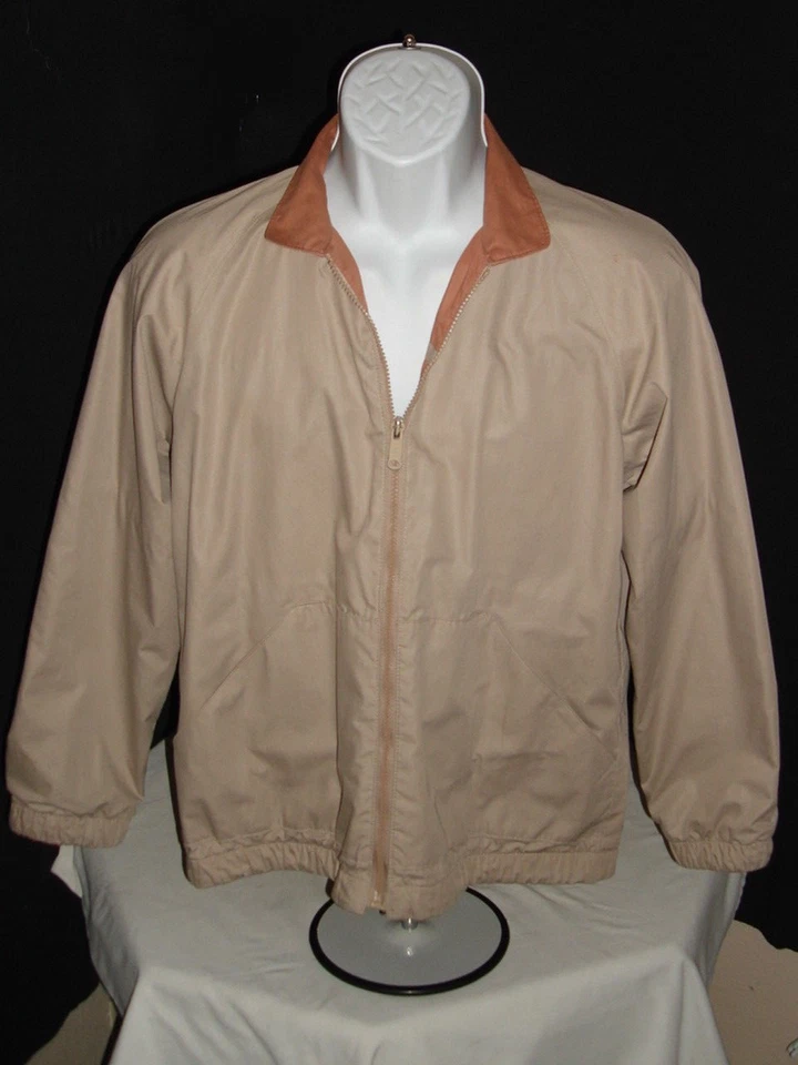 LONDON FOG BEIGE/COPPER COTTON BLEND REVERIBLE FALL/SPRING JACKET SZ. 7/8 M - Image 2 of 4