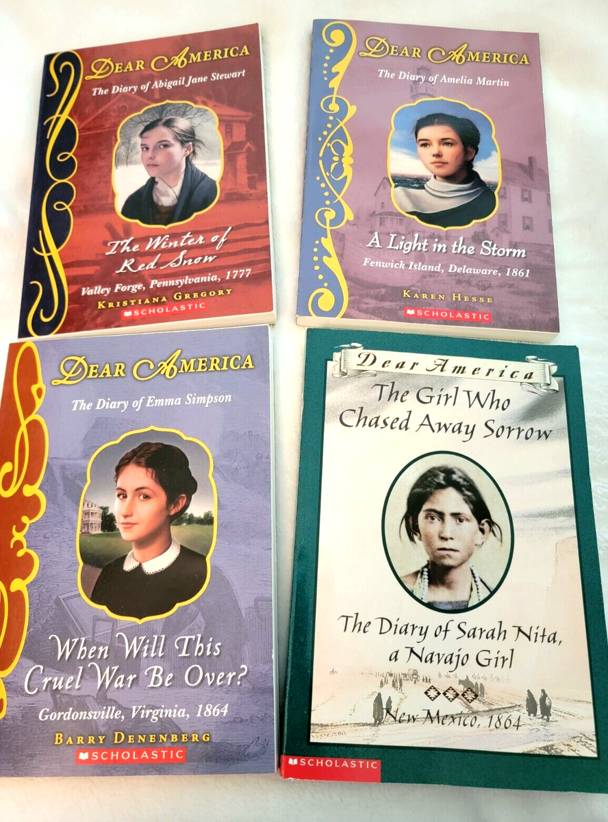 Lot Of 4 Scholastic DEAR AMERICA Historical Diary Books-1700's
