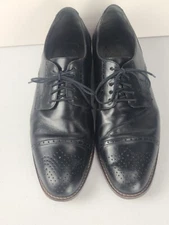 Johnston & Murphy 1850 Black Meritt Cap Toe Derby Oxford Shoes Mens 11.5 20-895