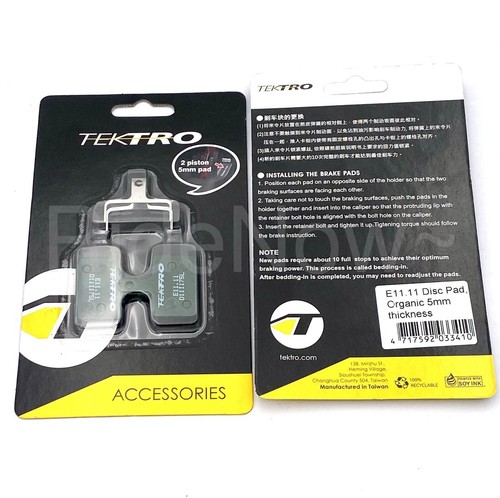2Pr TEKTRO E11.11 Brake pads 5mm Thickness for Rotor 2.3mm thick,HD-E395,HD-T390 - Picture 4 of 6