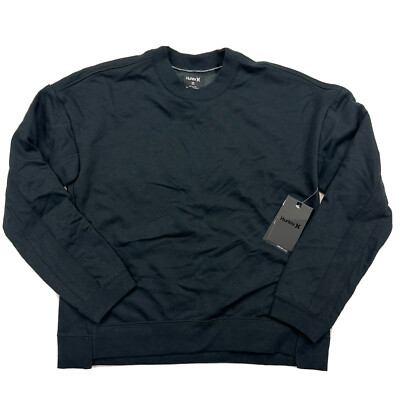 Hurley Dri FIT Wash Cut Out Long Sleeve Crew Sweatshirt Black