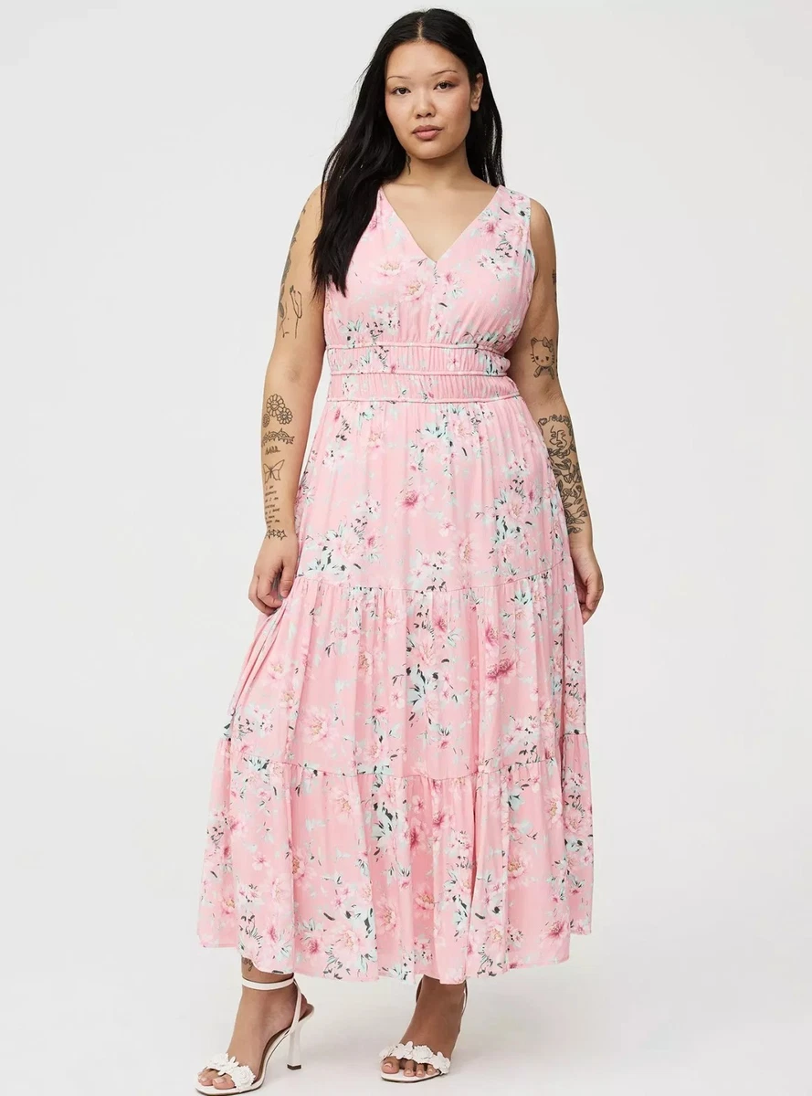 aje behold maxi dress product info and reviews Behold Maxi Dress | Pink Boldly Blooming