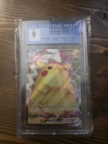 CGC 9 Pokémon Pikachu VMAX 44/185 Vivid Voltage Series