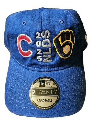 Chicago Cubs/Milwaukee Brewers 2025 NLDS New Era 9twenty Blue Adjustable Hat NWT