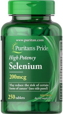 Puritans Pride Selenium, 200mcg - 250 tablets (79,60 EUR/kg)