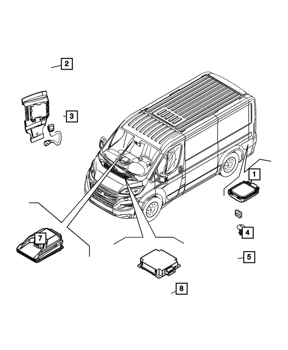 Genuine Mopar Forward Facing Camera Module 68470179AB