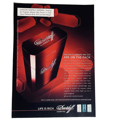 Print Ad 2008 Tobacco Cigarettes Premium Smoke Davidoff Luxury Swiss Collectors