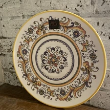 Ceramics Ceramica Cuore Deruta Style Dinner Plate Dishwas/Microwave Safe 11"