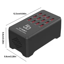 12 Ports USB Charging Station For Multiple Devices Portable Global Use WNFD