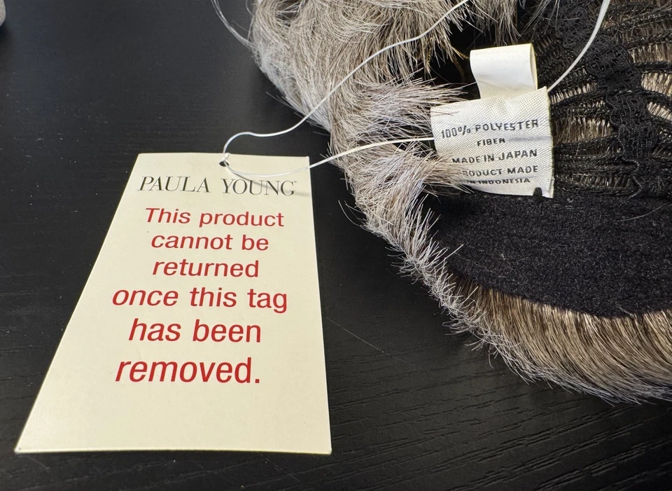 Peluca Paula Young A0036 Color Wispy Pixie 56/60A#1B Plata Real Nueva con Etiquetas Foto 2 de 4