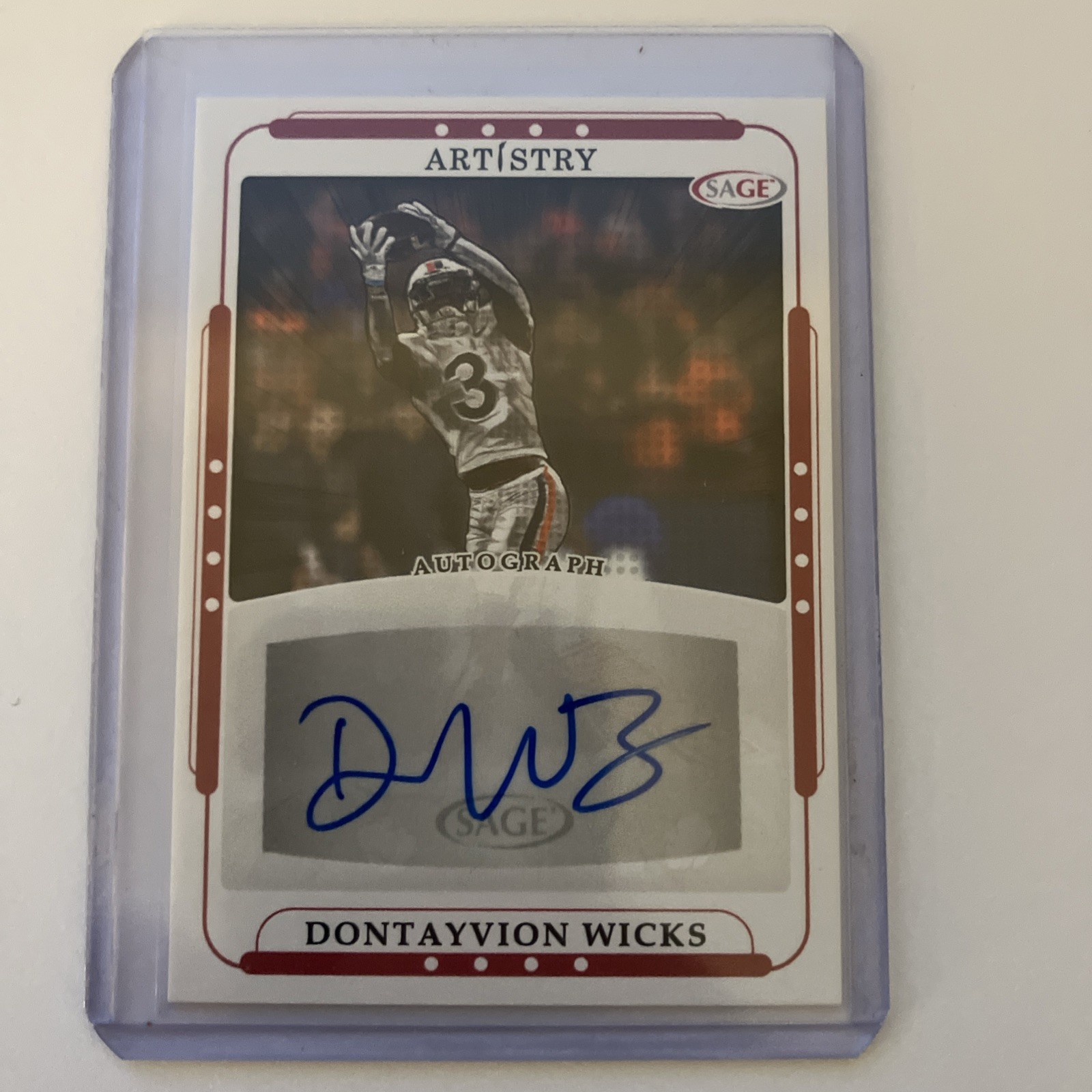 Dontayvion Wicks Sage Artistry Autographs #ARTDW2 Base