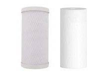 4.5" x 10" Big Blue Water Filters Sediment + Carbon Block Whole House Cartridges