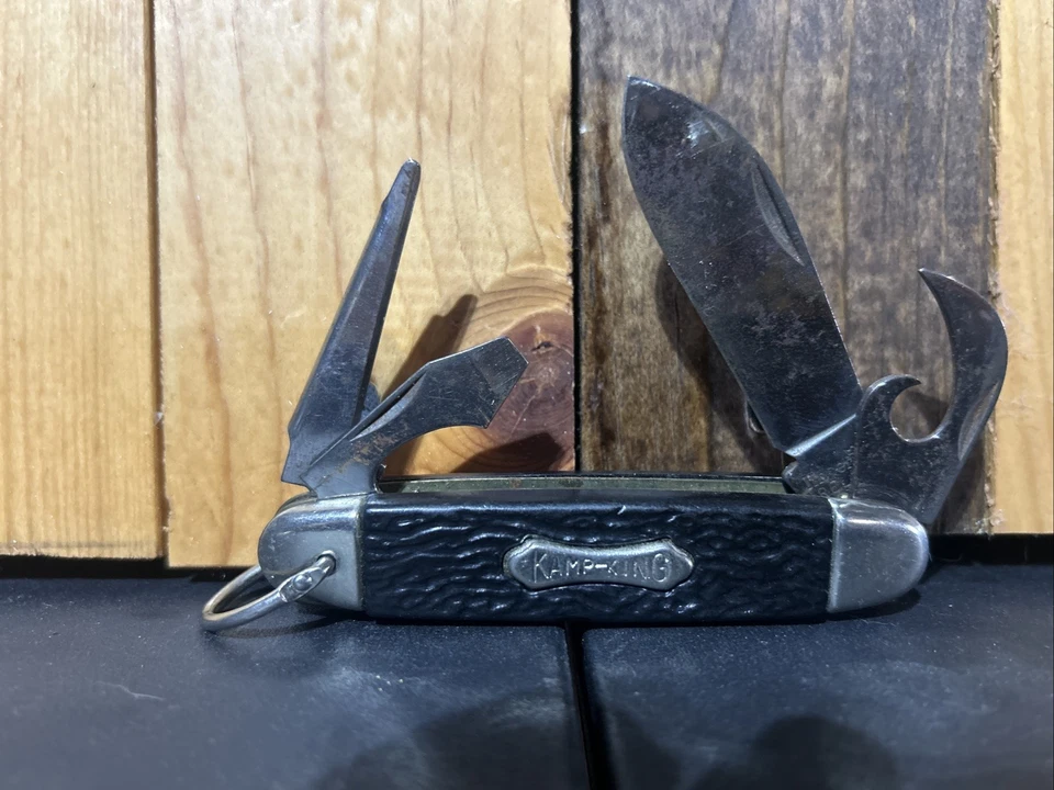 Vintage Imperial Kamp-King Multi Tool Pocket Knife Black Ireland - Image 3 of 4