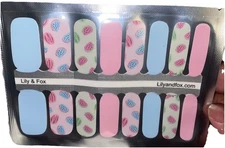 Lily And Fox Nail Polish Strips 16ct. Sweet Watermelon Sugar High NEW Sealed