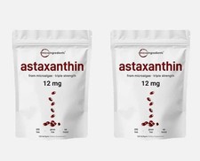 2 Pack Astaxanthin Antioxidant Supplement 12mg Per Serving 120 Softgels 4