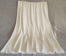 Vintage Nylon Cream Half Slip Lace  WARNERS  #55300  XL  “Perfect Measure” EXC!