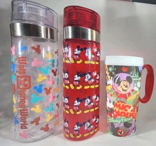 Authentic Disney Park Water Bottle Bundle Mickey Mouse Icon Balloon Multicolor