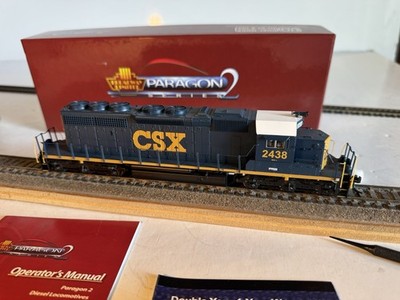 Broadway Limited HO Train EMD SD40-2 CSX #2438 w/Box Paragon 2