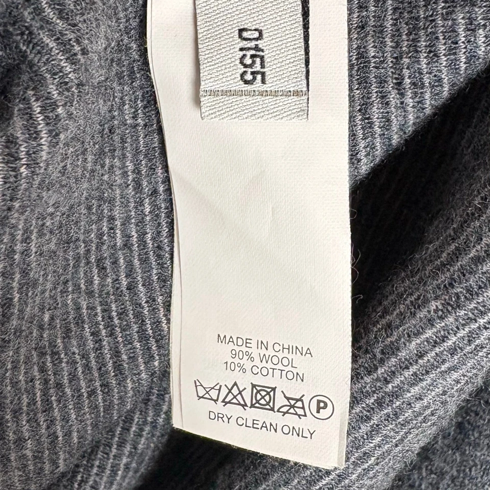 Jack Spade Wool Cotton Blend Pullover Sweater Snap Closure Tall Collar Gray XXL - Image 4 of 4