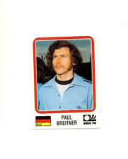 Panini Sonrics world cup story 1990 Football sticker No 61 Paul Breitner 1974