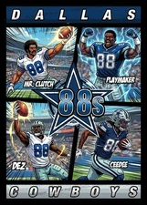 Squad 88 Dallas Cowboys CeeDee Dez Irvin Pearson Comic Book Custom Art Card