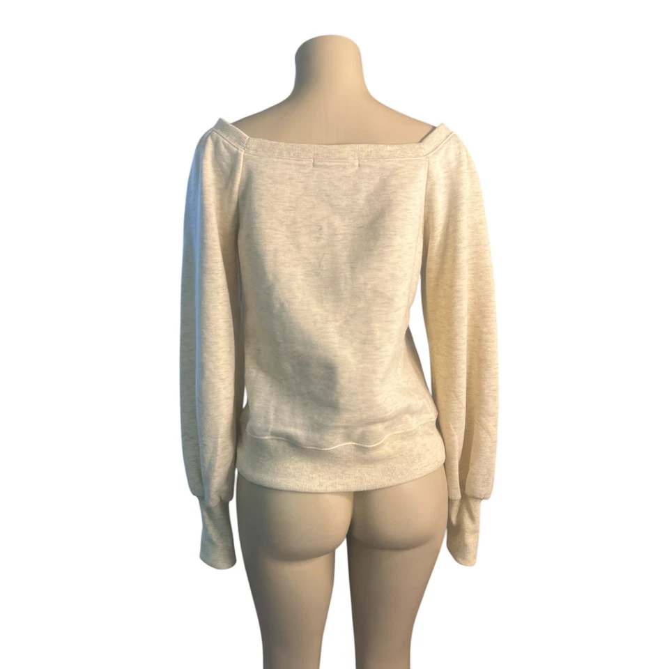 Женщин L Rebecca Minkoff с плеча желтый толстовка пуловер длинный slv хлопок - Изображение 4 из 4