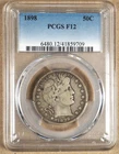 1898 BARBER HALF DOLLAR PCGS F12 859709