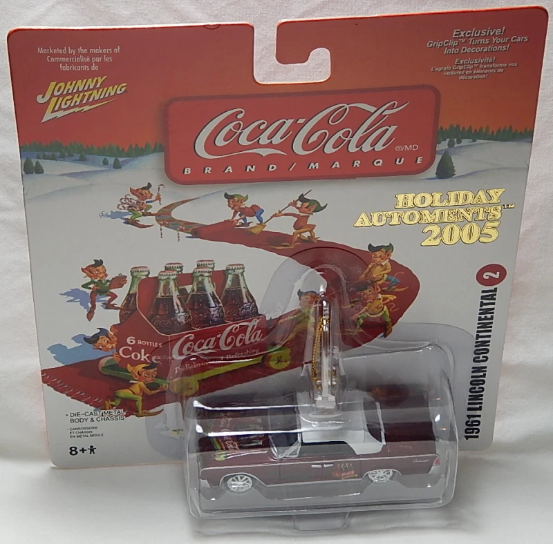 1961 Lincoln Continental Johnny Lightning Coca Cola праздничные автомобили Рождество - Изображение 4 из 4