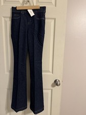 Spanx Denim Flare Raw Indigo Pull-On Jeans XS Petite