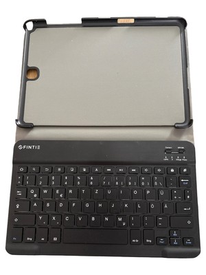Fintie Tablet Schutzhülle mit Tastatur Grau Uni