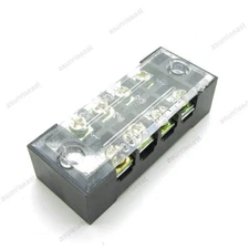 5 × Barrier Terminal Block 15A 600V 4 Pole Position Way TB-1504L for 22-15AWG 