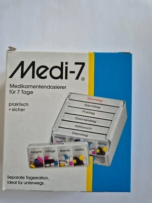 Medi-7 Medikamentendosierer für 7 Tage 1 Woche Pillendose Tablettenbox Pillenbox