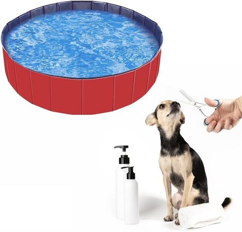 Faltbarer Hundepool PVC 58cm Durchmesser Wasserspiel für kleine Hunde - Bild 7 von 12