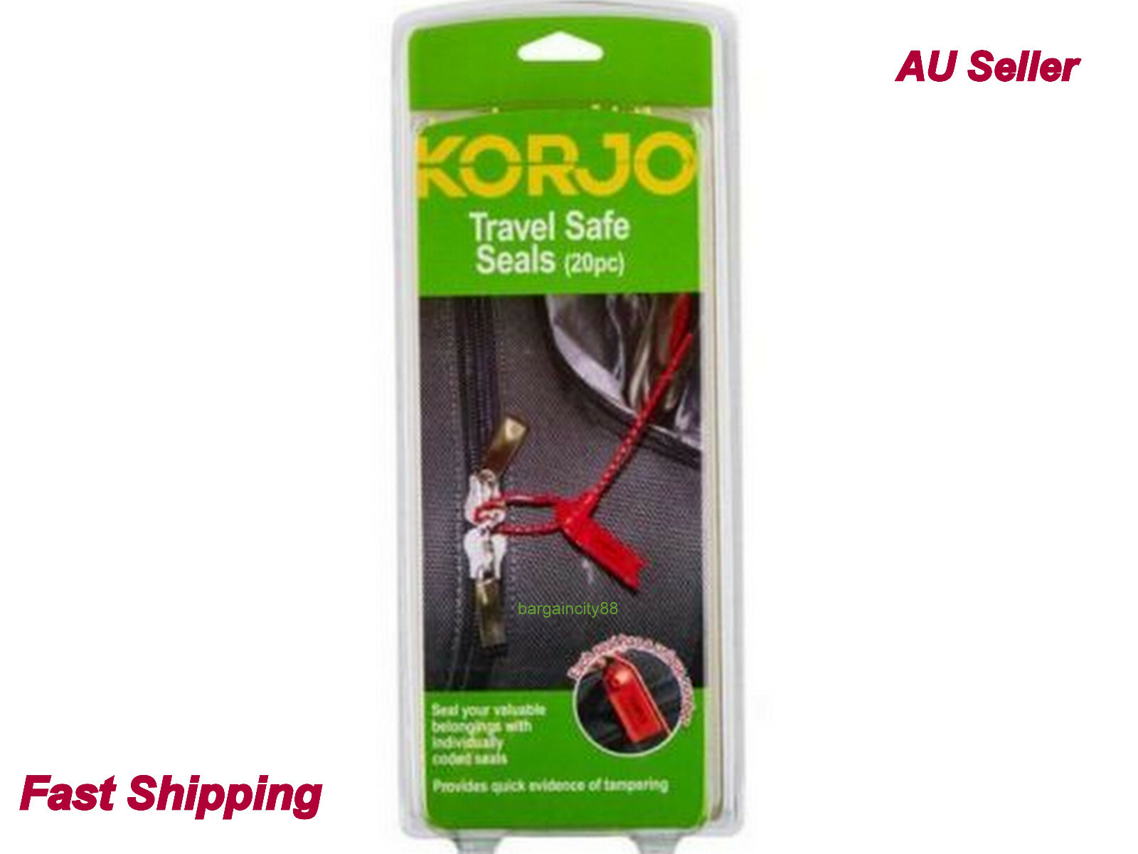 Green LuggageLock™ Tamper Evident Security Seal Luggage Travel Tag, 20