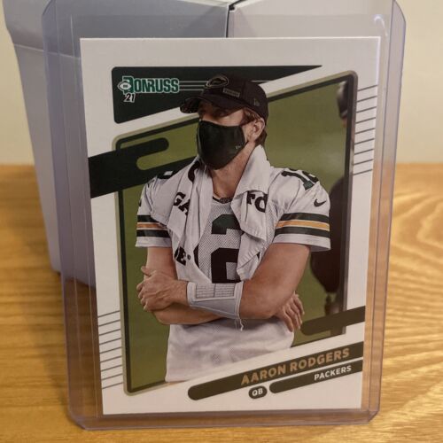 2021 Donruss Aaron Rodgers Helmet Off Mask Up Variation - Packers #155 - Photo 1 sur 2