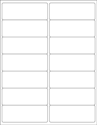 ML-1400 White 1-1/3 X 4 Address Labels 14 Labels Per Sheet – Macolabels
