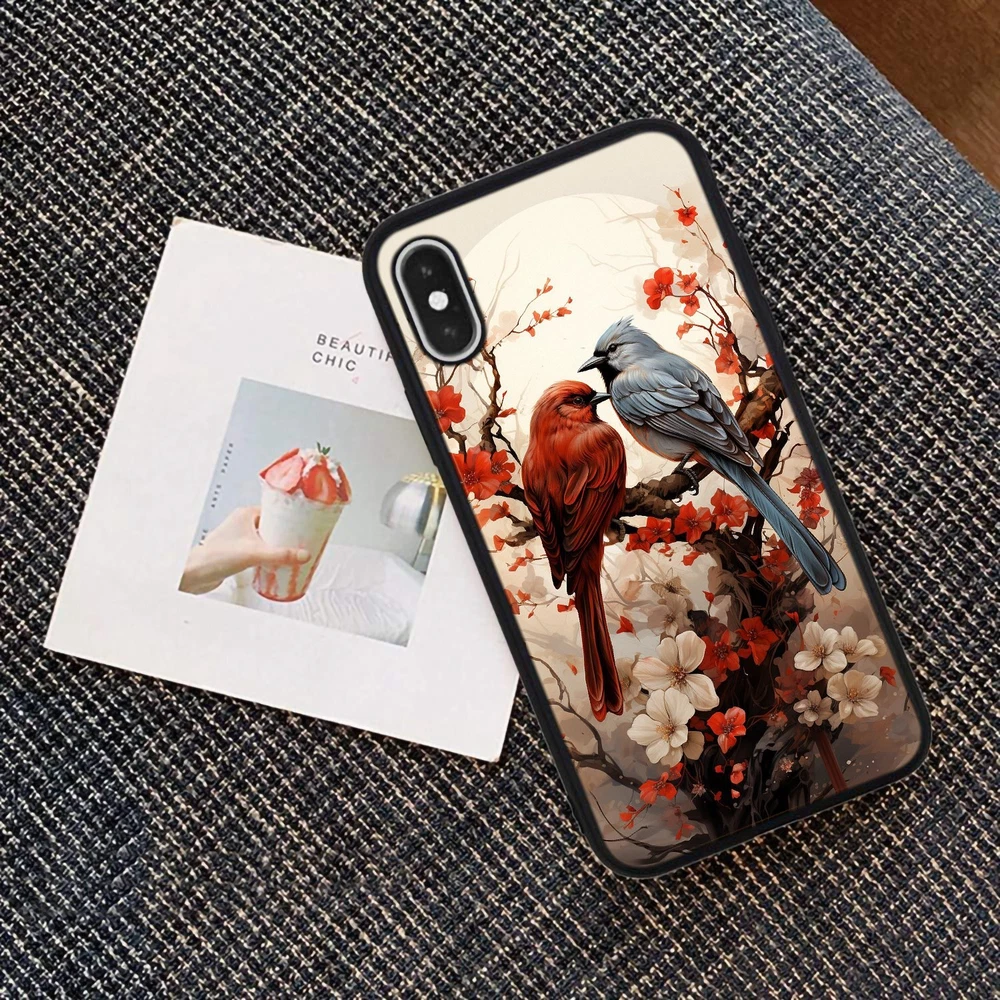 Phone Case Bird Red snow branch For Google Motorola Moto Apple iPhone