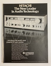 1978 Hitachi SR 804 Stereo Receiver Print Ad Original Vintage 50 Watt