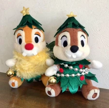 Disneyland Chip & Dale Plush Key Chain New Christmas Tokyo Disneysea Japan F/S