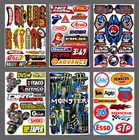 Sticker Sheet Decals CAR Racing Motorcycle Motorcoss ATV Biker Stickers Vintage