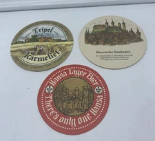 (15) Vintage Beer Bar Pub Foreign 2-Sided Coasters German Breweries Unused