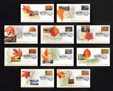 2024 Autumn Forever Stamps 10 FDC Set : Cachets by Tony Ciccolella