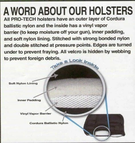 Nylon Gun holster For Taurus Models 608,941 (8 Shot) Revolver With 4" Barrel - Image 3 of 3