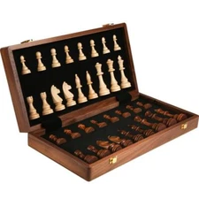 Chess Set Top Grade Wooden Folding Big Traditional Classic Handwork Solid Wood