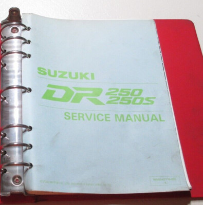 1990 90 Suzuki DR 250 S OEM Service Manual 99500-42110-03E 3 Ring Binder | eBay