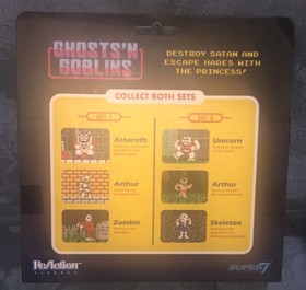 Ghosts'n Goblins Astaroth Arthur Zombie ReAction NES Game Figure Super 7 Capcom