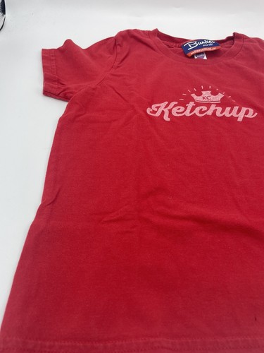Ketchup Kansas City Chiefs kCMO Bunker Kids Youth T-shirt Size 6 Red Football - Picture 5 of 13