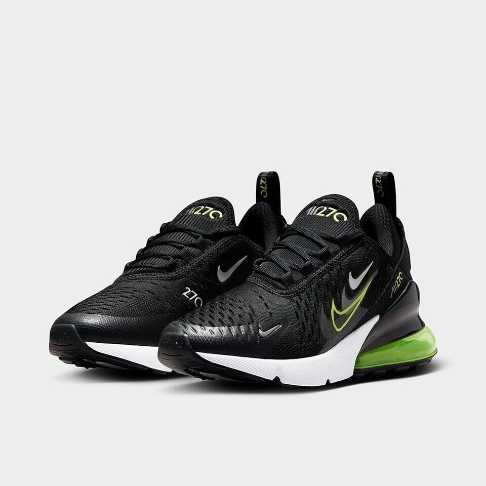 NEW Nike Air Max 270 GS Size 5Y Black/Volt-Smoke Grey FV7017 NEW Nike Air Max 270 GS Size 5Y Black/Volt-Smoke Grey FV7017