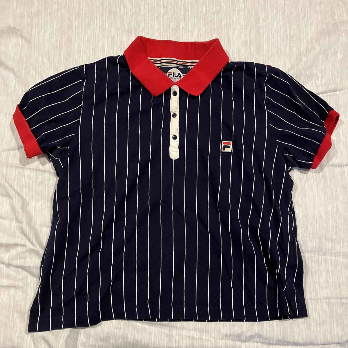 Fila Vintage Striped Polo Shirt