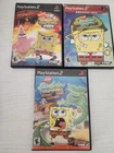Lot of  3 PS2 Spongebob Flying Dutchman, Battle Bikini Bottom, The Movie CLEAN